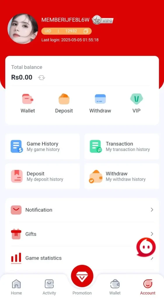 Pakstar Account